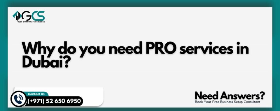Why do you need PRO services in Dubai?