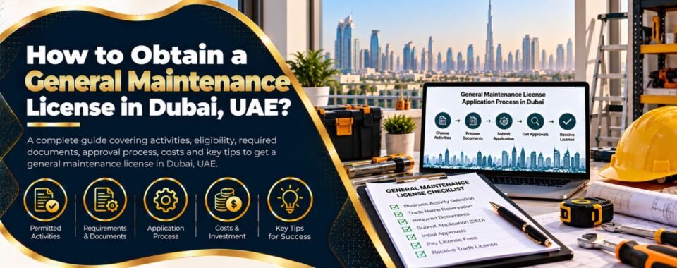 How to Obtain a General Maintenance License in Dubai, UAE guide