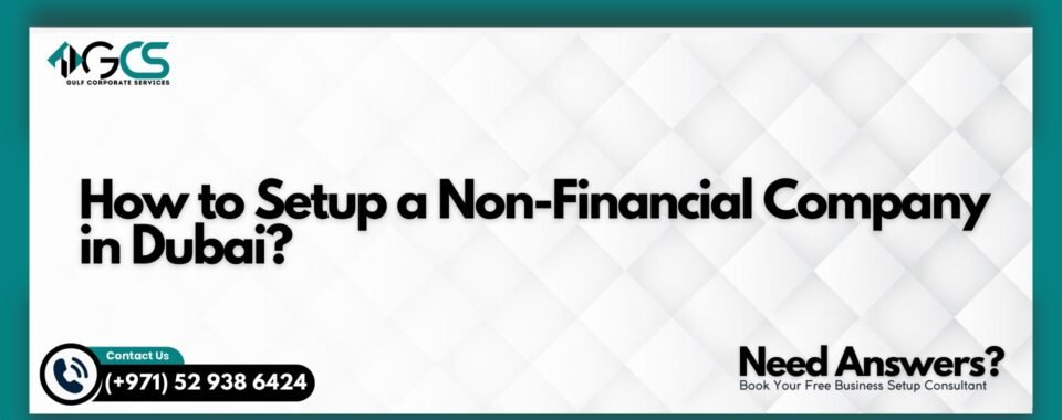 How to Setup a Non-Financial Company in Dubai?