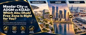 Masdar city vs ADGM VS KIZAD Comparison Guide