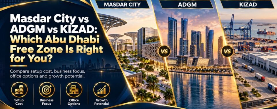 Masdar city vs ADGM VS KIZAD Comparison Guide