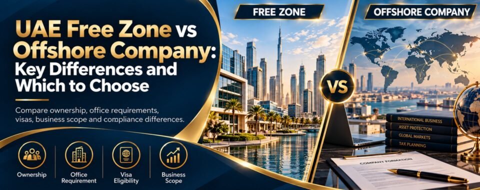 UAE Free zone vs Offshore company Comparison Guide