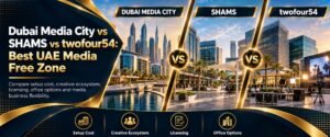 dubai Media city vs shams vs twofour54 Comparison Guide